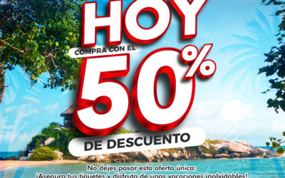 SOLO POR HOY 50% DE DESCUENTO